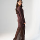 Love Laura Contrast Knit Dress In Chocolate