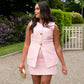 Love Laura Tweed Skirt In Pink