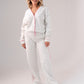 Love Laura Pink Trim Jacket In Grey