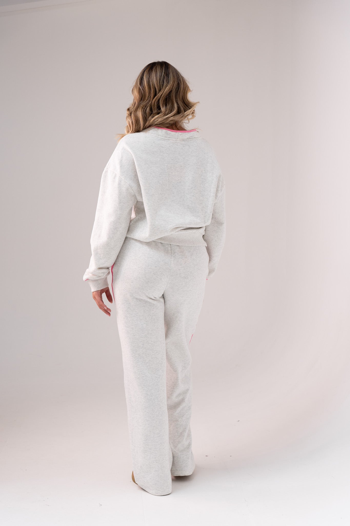 Love Laura Pink Trim Jacket In Grey