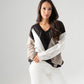 Ella Diamond Knit Jumper In Brown Mix