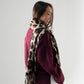 Megan Leopard Print Scarf In Camel