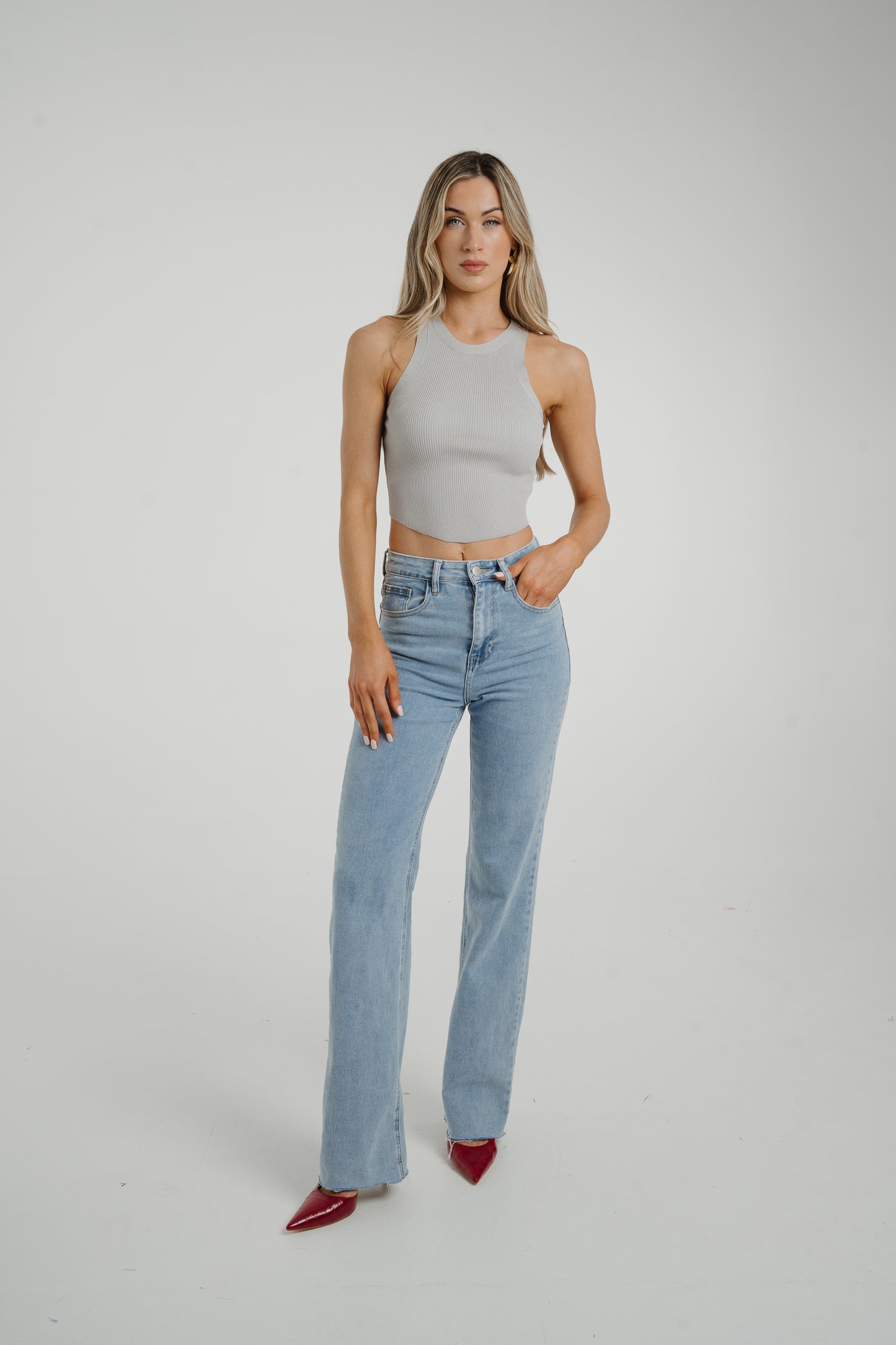 Kate Vest Top In Grey