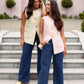 Love Laura Wide Leg Jeans In Dark Wash
