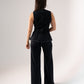 Love Laura Denim Waistcoat In Black Wash