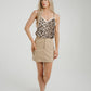 Elsa Cargo Mini Skirt In Camel