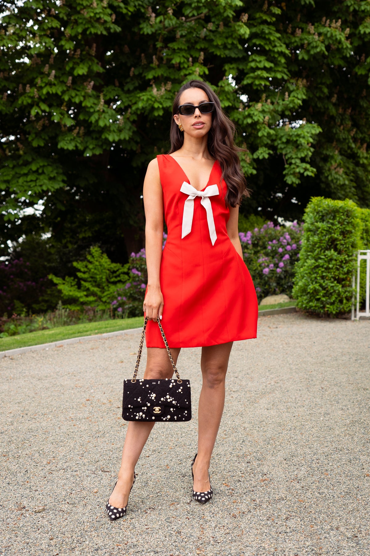 Love Laura Forever Bow Mini Dress In Red