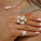 Petra Multi Pearl Ring In Gold