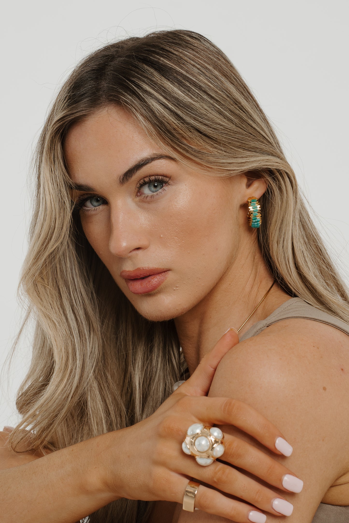 Petra Multi Pearl Ring In Gold