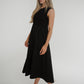 Jasmine Sleeveless Midi Dress In Black