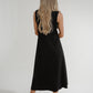 Jasmine Sleeveless Midi Dress In Black