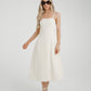 Frankie Button Front Dress In Cream