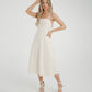 Frankie Button Front Dress In Cream