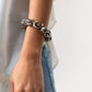 Olive Chunky Beaded Bracelet In Leopard
