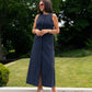Love Laura Pinstripe Shirt Dress In Navy