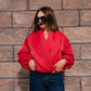 Love Laura Statement Collar Jacket In Red
