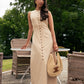 Love Laura Pinstripe Shirt Dress In Sand