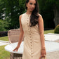 Love Laura Pinstripe Shirt Dress In Sand