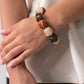 Olive Chunky Beaded Bracelet In Taupe