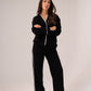 Love Laura White Trim Trousers In Black