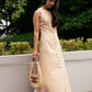 Love Laura Pinstripe Shirt Dress In Sand