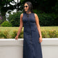 Love Laura Pinstripe Shirt Dress In Navy
