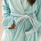 Love Laura Trim Robe In Turquoise