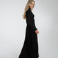 Taylor Belted Pleat Dress In Black