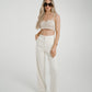Lily Fine Crochet Top In Neutral