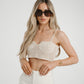 Lily Fine Crochet Top In Neutral
