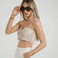 Lily Fine Crochet Top In Neutral