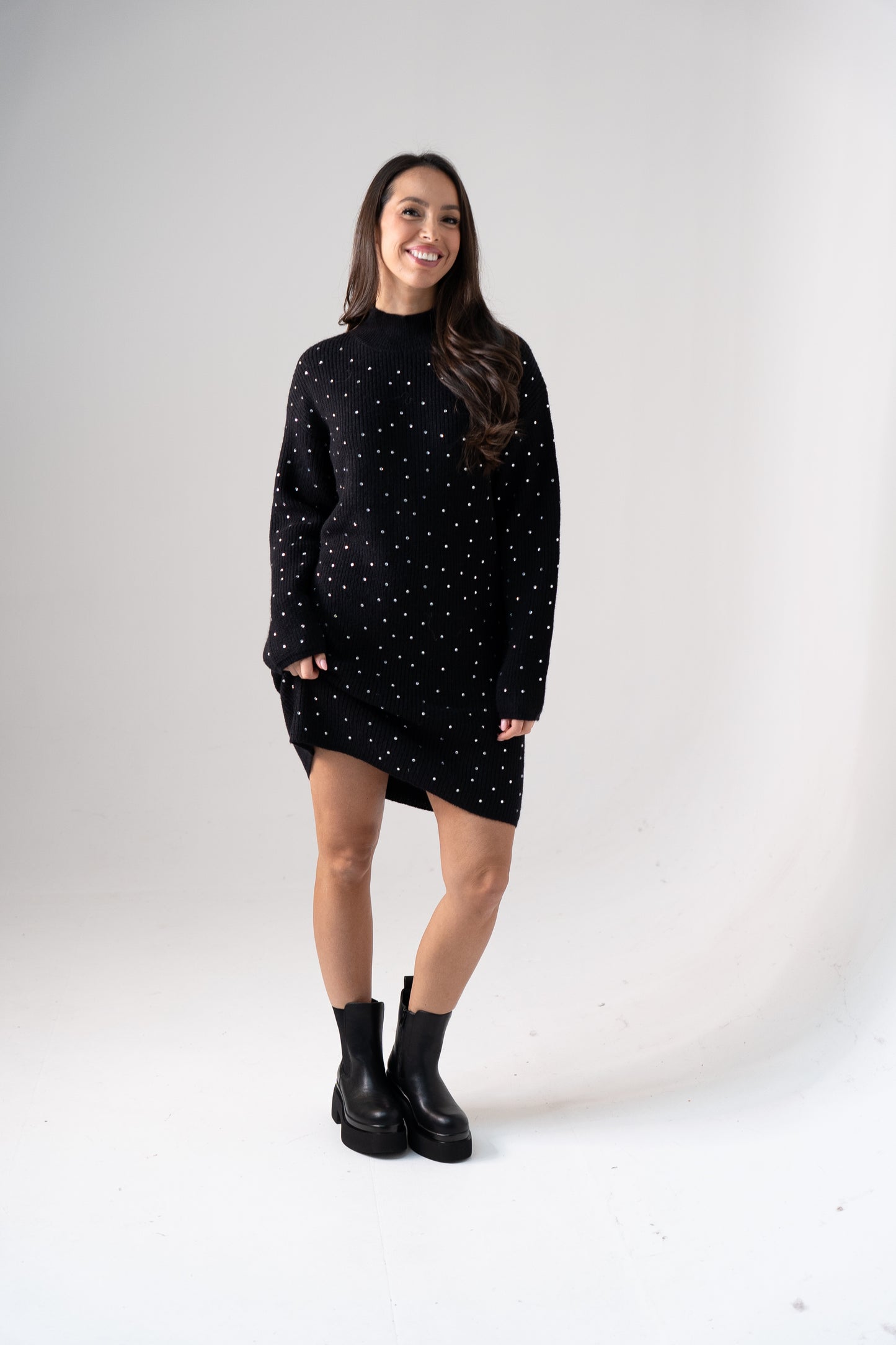 Kendra Embellished Jumper In Black