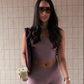 Love Laura Leisure Top In Mauve