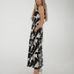 Kayla Abstract Print Dress In Monochrome