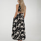 Kayla Abstract Print Dress In Monochrome