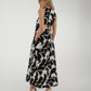 Kayla Abstract Print Dress In Monochrome