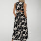 Kayla Abstract Print Dress In Monochrome