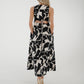 Kayla Abstract Print Dress In Monochrome