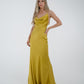 Pia Cowl Neck Maxi Dress In Lime