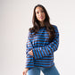 Kendra Long Sleeve Top In Blue Stripe
