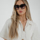 Olivia Pointed Sunglasses In Black