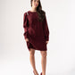 Kendra Corduroy Dress In Bordeaux