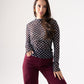 Kendra Polka Dot Top In Black