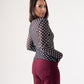 Kendra Polka Dot Top In Black