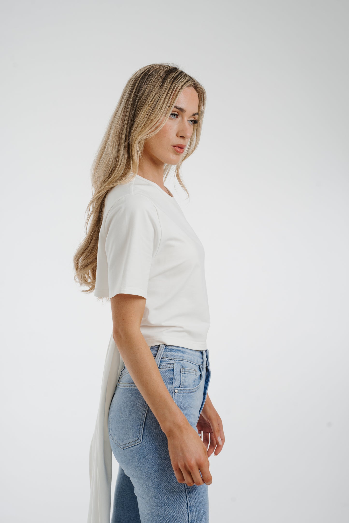 Jasmine Tie Detail T-Shirt In White