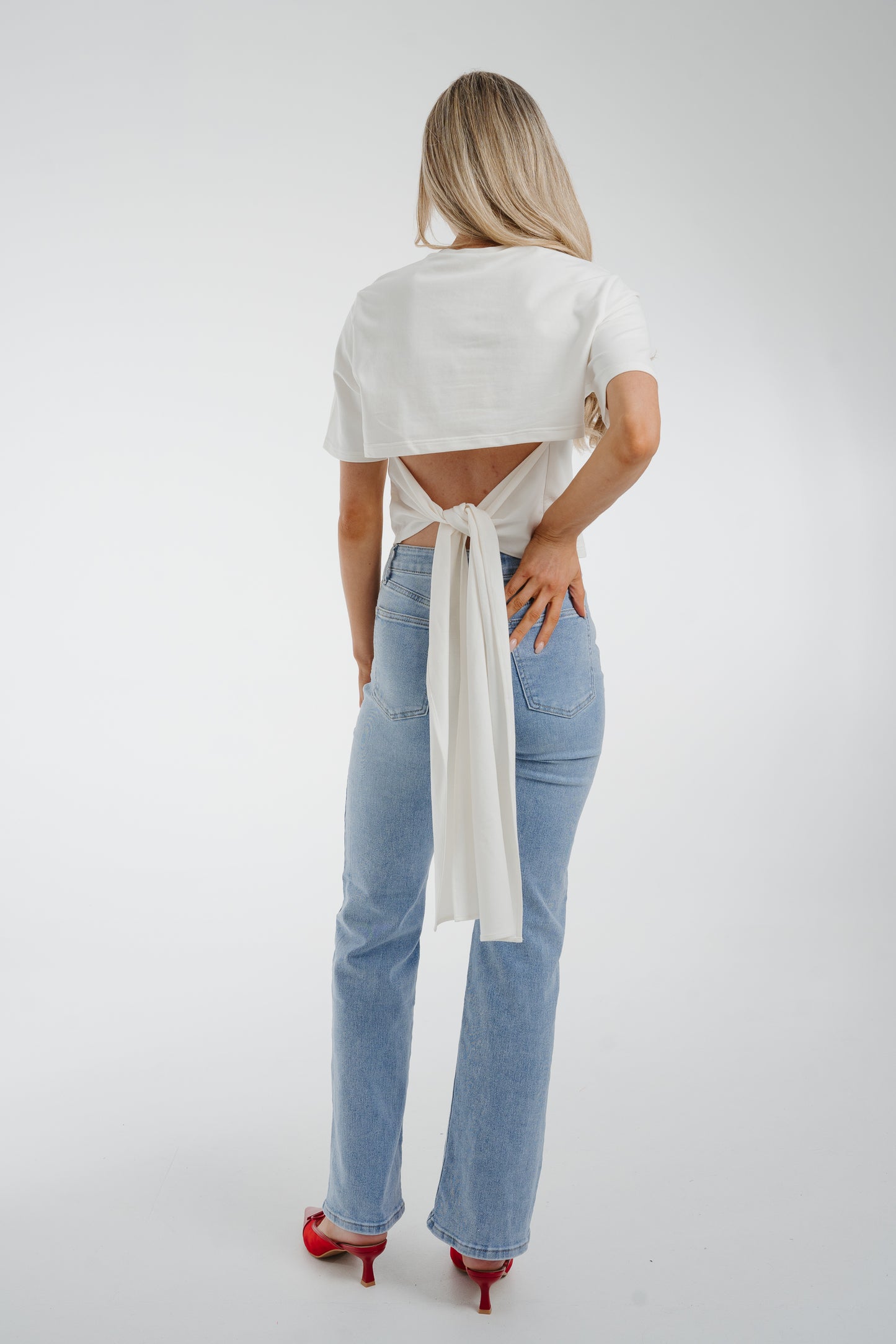 Jasmine Tie Detail T-Shirt In White