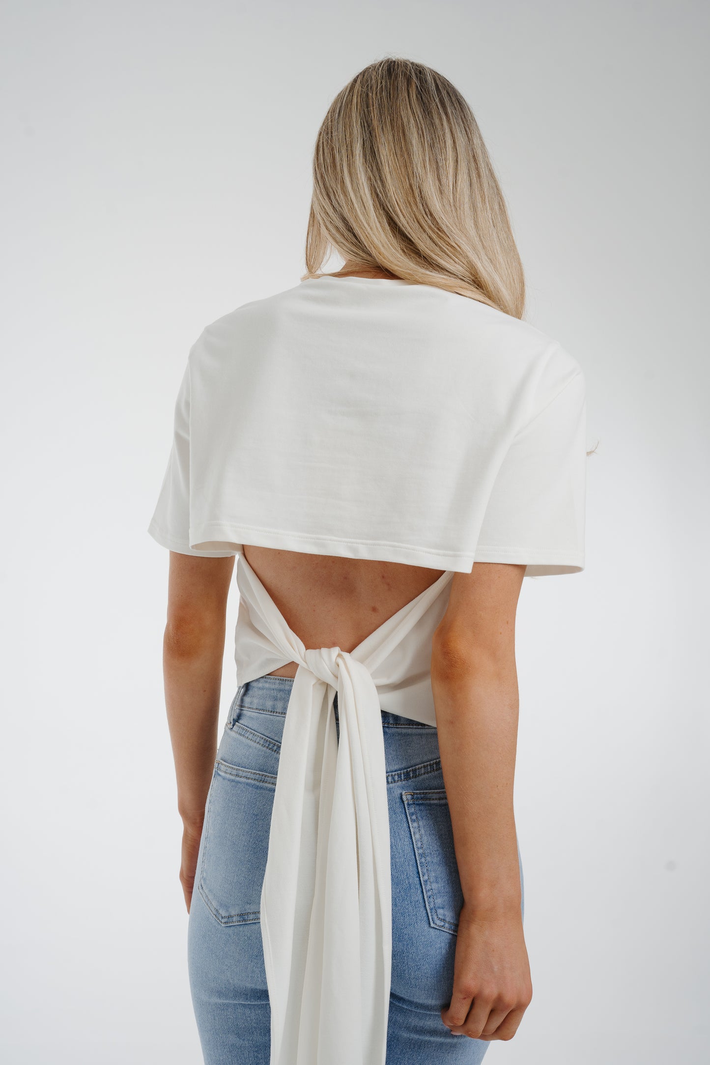 Jasmine Tie Detail T-Shirt In White