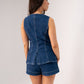 Love Laura Denim Shorts In Dark Wash