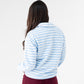 Daisy Stripe Rugby Top In Light Blue