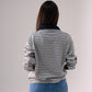 Daisy Stripe Top In Grey Mix
